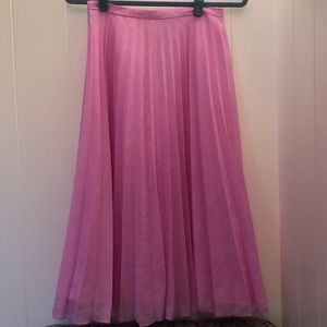Bubble gum pink midi skirt